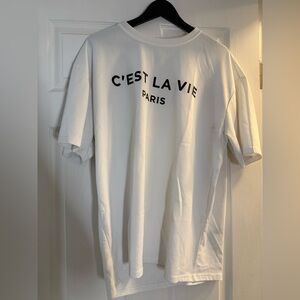 C'est La Vie Paris White T-Shirt